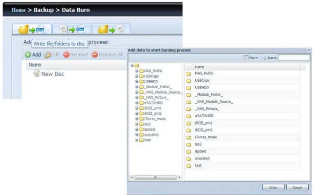 Thecus Thecus N12850 - Écrire fichiers/dossiers sur disque - 1