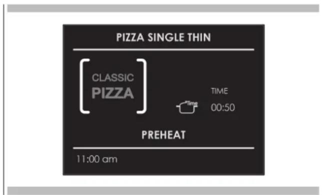 BORETTI BPZN60IX - Selezionare una ricetta preimpostata "CLASSIC PIZZA": - 2
