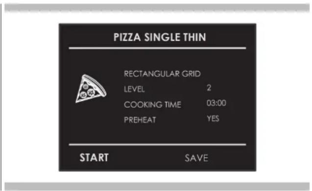 BORETTI BPZN60IX - Selectionner une recette « CLASSIC PIZZA » déjà configurée: - 1