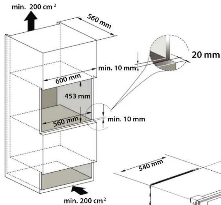 BORETTI BPWKN45ZWGLL - EINBAUSERI HOCHSCHRANK (Einbau in einem Kuchenelement) - 4