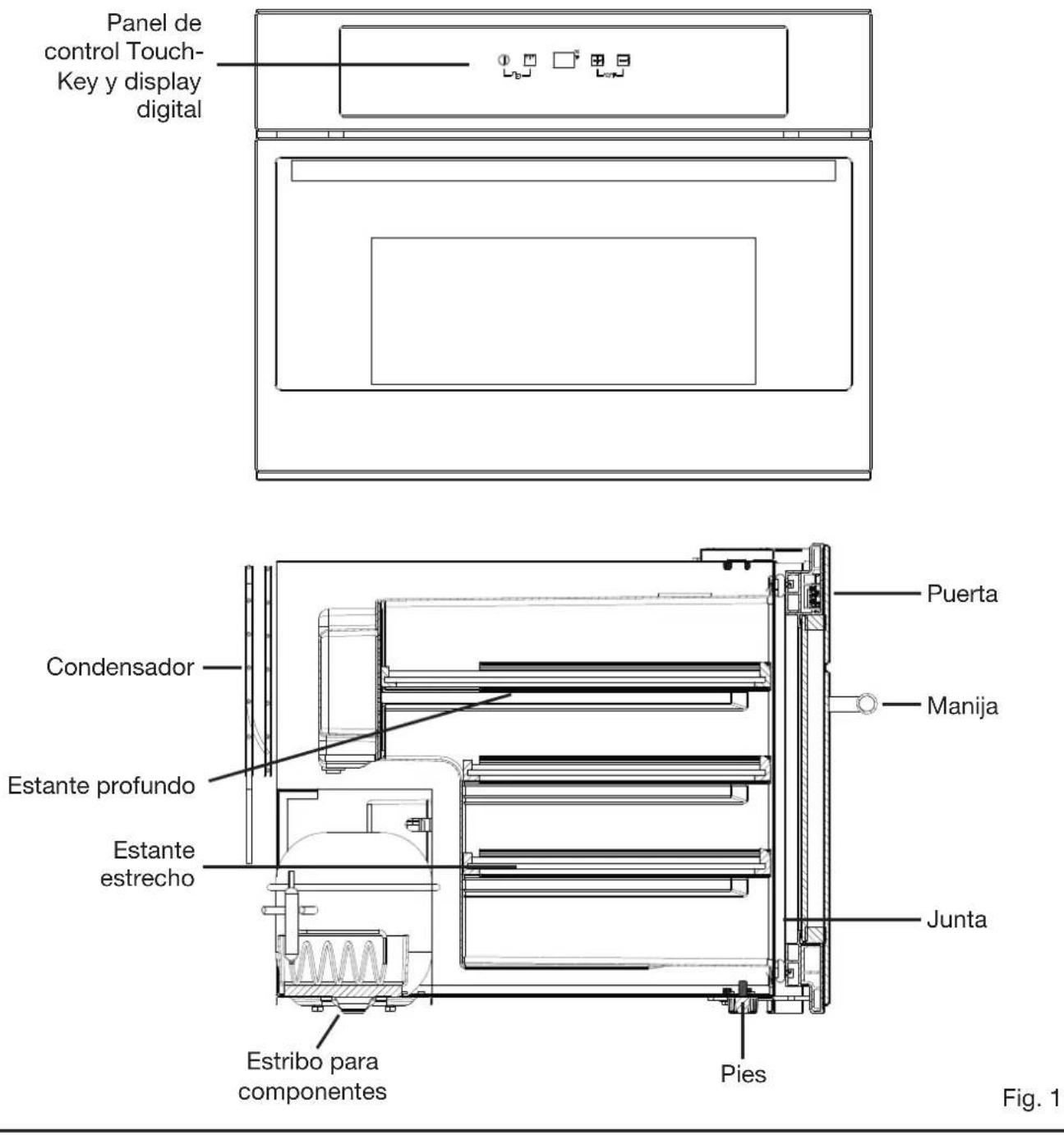 BORETTI BPWKN45ZWGLL - SERIE EMPOTRADO DE COLUMNA (Empotrado en un mueble de la cucina) - 2
