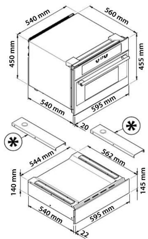 BORETTI BPWKN45ZWGLL - EINBAUSERI HOCHSCHRANK (Einbau in einem Kuchenelement) - 7
