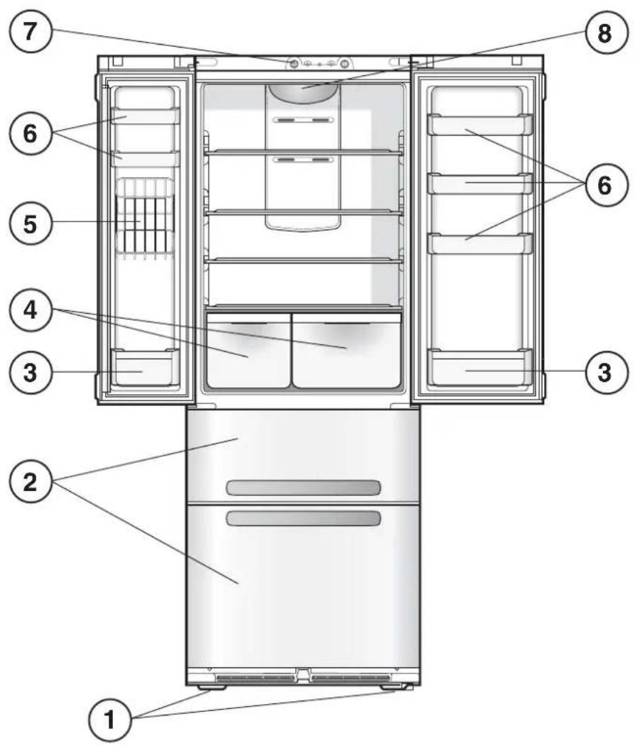 HOTPOINT-ARISTON 4DAAWHA - STELLFUSSE. - 1