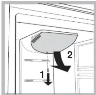HOTPOINT-ARISTON 4DAAWHA - Sustituir la bombilla - 1