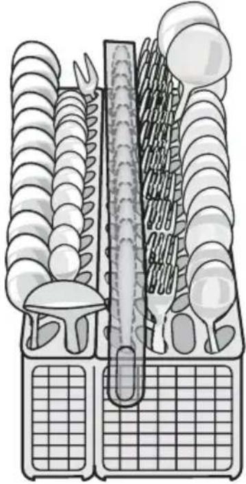 ELECTROLUX ESL66022 - Anordnung des Besteckkorbs - 1