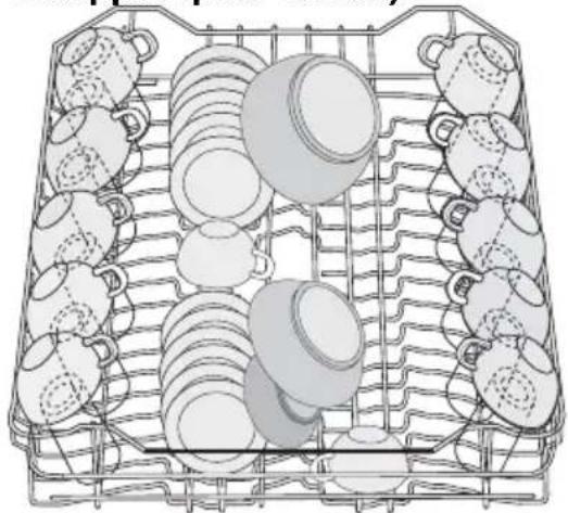 ELECTROLUX ESL66022 - Disposition du panier supérieur (retirer le support pour verres) - 1