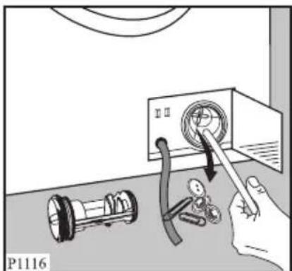 ELECTROLUX EWF14460 - Reinigung der Laugenpumpe - 3