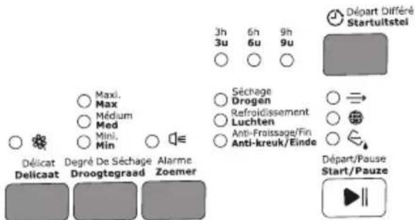 ELECTROLUX EDC68555W - Extra functies selecteren - 1