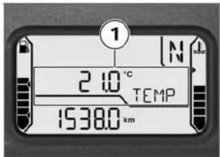 BMW R 1200 GS (2008) - 外氨温度 - 1