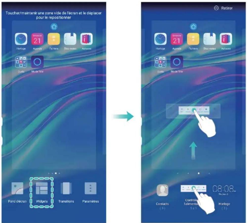 HUAWEI Y7 - Gérer les widgets de votre écran d'accueil - 1