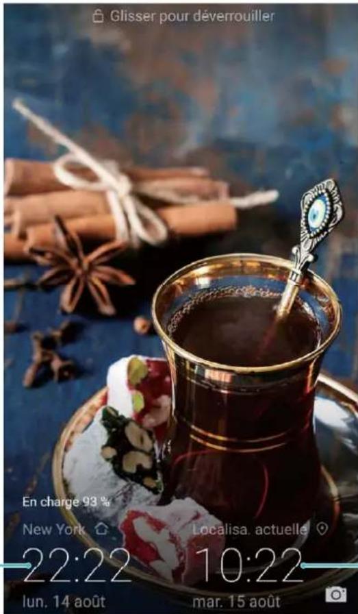 HUAWEI Y7 - Utiliser l'application Horloge - 2