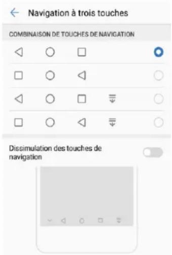 HUAWEI Y7 - Configurer la disposition de la barre de navigation - 1