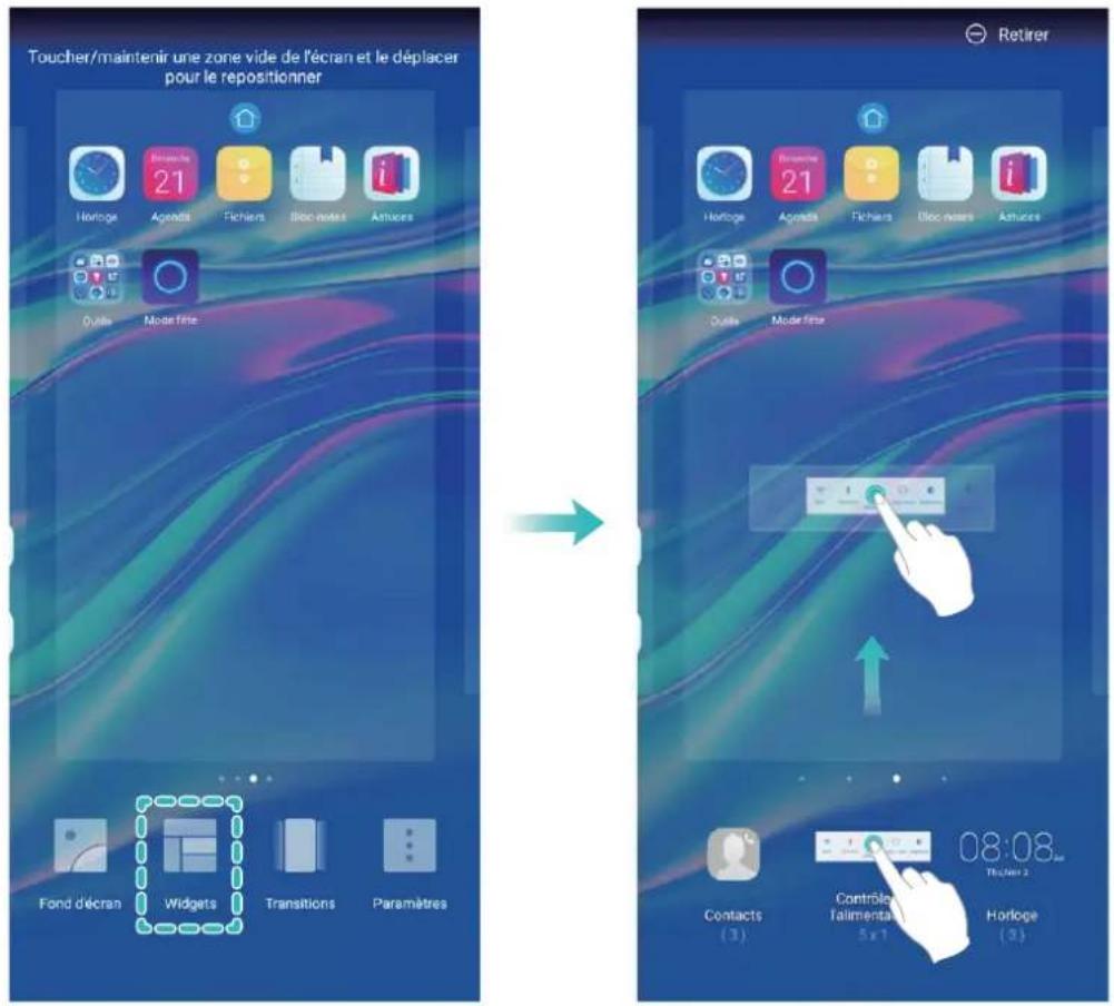 HUAWEI Y7 - Gérer les widgets de votre écran d'accueil - 1