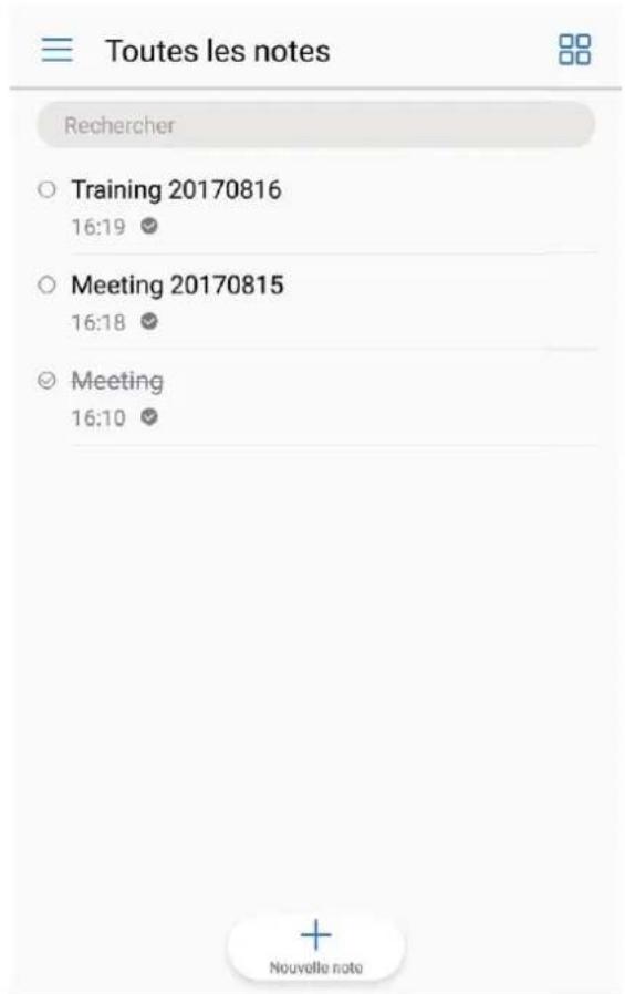 HUAWEI Y7 - Gérer vos notes pour garder vos dossiers en ordre - 5