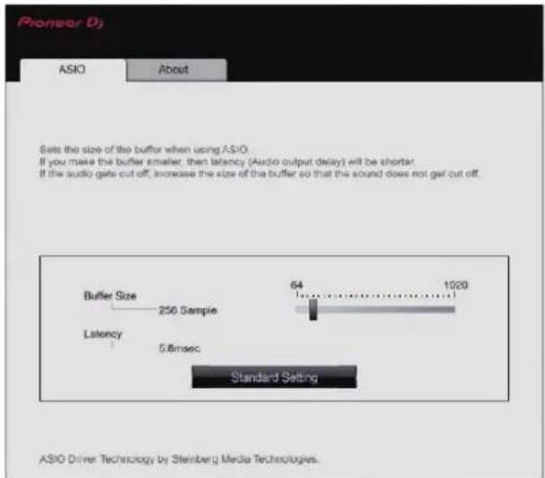PIONEER XDJRR - Réglage de la taille de la mémoire (lorsque ASIO est utilisé) - 1