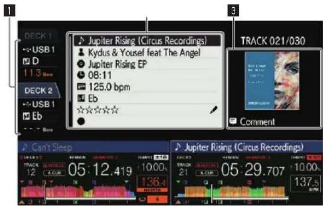 PIONEER XDJRR - Affichage des détails du morceau actuellément charge - 1