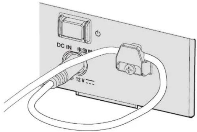 PIONEER XDJRR - Fixation du cordon d'alimentation de I'adaptateur secteur au crochet de cordon - 1