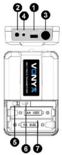 Vonyx WM73H - BODYPACK TRANSMITTER (FAKULTATIV) - 1