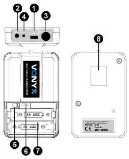 Vonyx WM73H - EMETTEUR DE POCHE (OPTIONNEL) - 1
