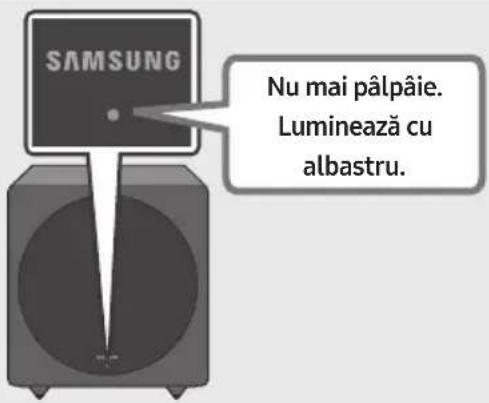 SAMSUNG Nu mai pâlpâie. Luminează cu albastru.