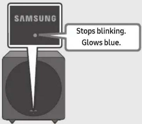 SAMSUNG SWAW700 - Check if the LINK LED is solid blue (connection complete) - 1