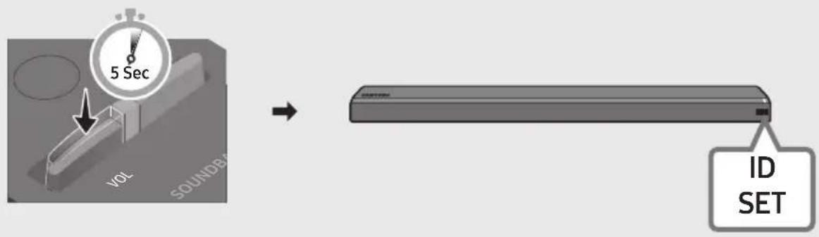 SAMSUNG SWAW700 - Konfigurieren Sie "ID SET" mithilfe der Fernbedienung der Soundbar - 1