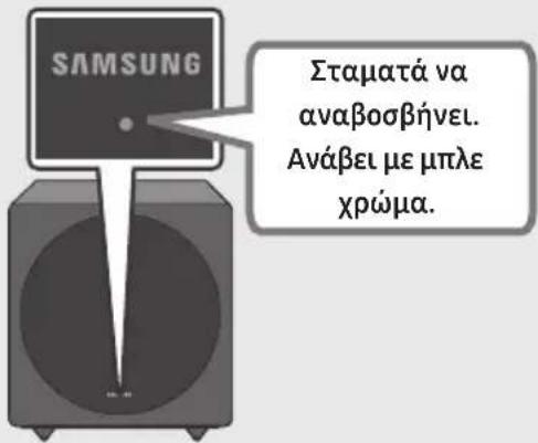 SAMSUNG SWAW700 - Ελέγξτε εάν η λυχνία LED LINK είναι σταθερά μπλε (η σύνδεση ολοκληρώθηκε) - 1
