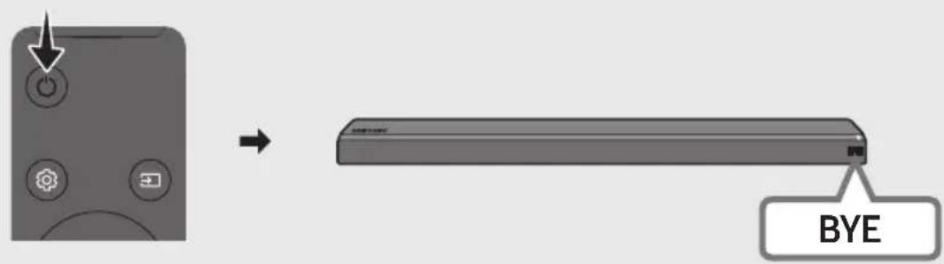 SAMSUNG SWAW700 - Soundbari väljalülitamine - 1