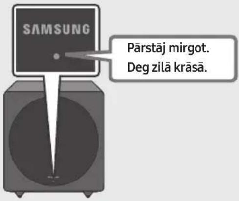 SAMSUNG SWAW700 - Pārbaudiet, vai indikators LINK deg zilā krāsā (savienojuma izveide ir pabeigta) - 1