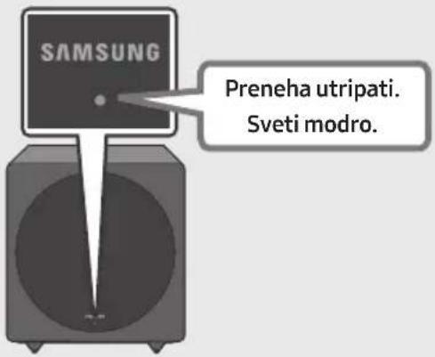 SAMSUNG SWAW700 - Preverite, ali kazalnik LINK LED sveti modro (povezava končana) - 1
