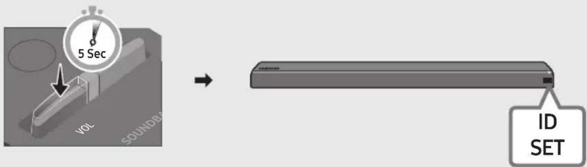 SAMSUNG SWAW700 - Configurer « ID SET » à l'aide de la télécommande de la Soundbar - 1