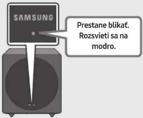 SAMSUNG SWAW700 - Skontrolujte, či indikátor LED s označením LINK svieti trvalo na modro (dokončené pripojenie) - 1