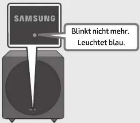 SAMSUNG SWAW700 - Prüfen Sie, ob die LINK LED durchgängig blau leuchtet (Verbindung hergestellt) - 1