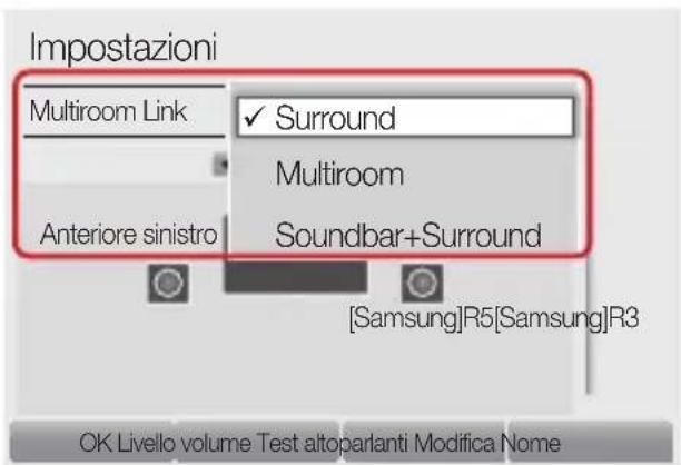 SAMSUNG WAM3501 - Selezionare il tipo di Multiroom Link. - 1