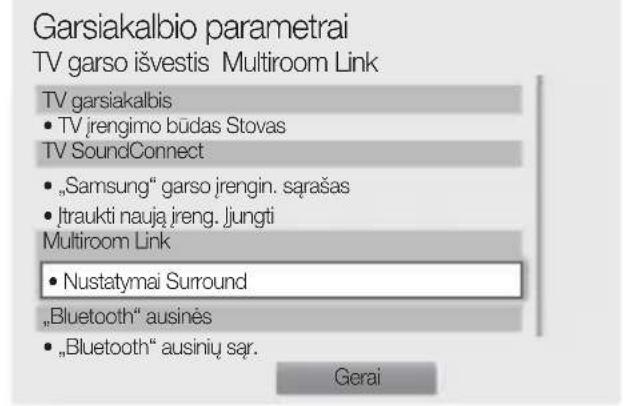 SAMSUNG WAM3501 - Is meniu pasirinkite Multiroom Link - Nustatymai. - 3