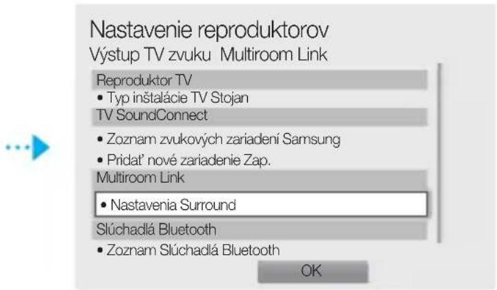 SAMSUNG WAM3501 - Pripojenie k televízoru Samsung Smart TV uvedenému na trh v roku 2014 - 2