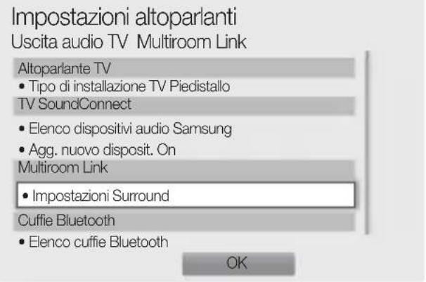 SAMSUNG WAM3501 - Dai menu, selezionare Multiroom Link - Impostazioni. - 3