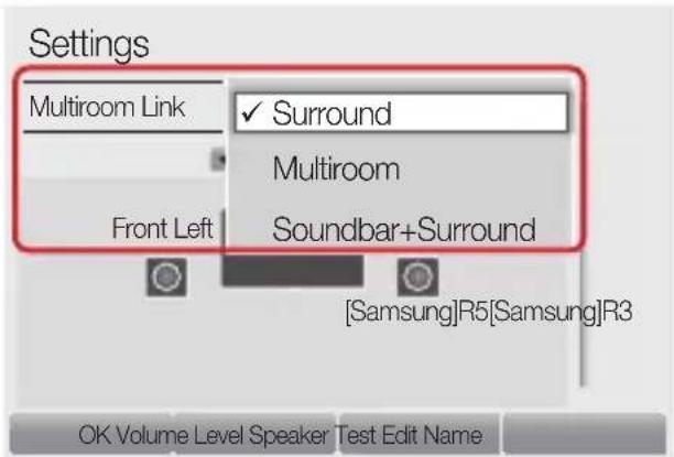 SAMSUNG WAM3501 - Select the Multiroom Link type. - 1