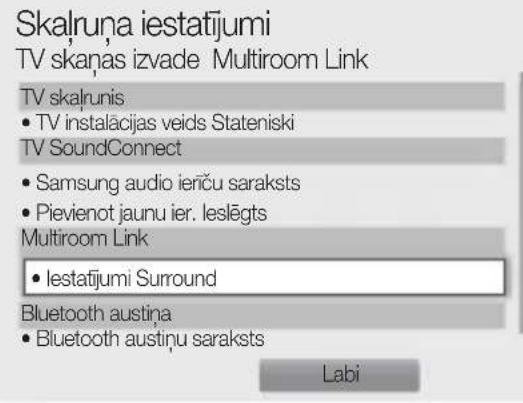 SAMSUNG WAM3501 - Izvēnlē atlasiet Multiroom Link - lestatijumi. - 3