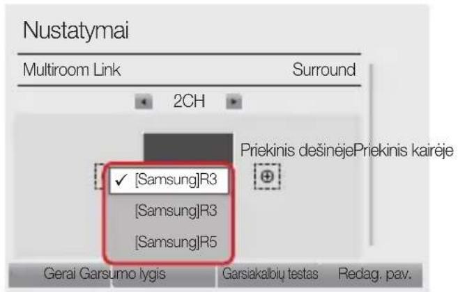 SAMSUNG WAM1501 - Pasirinkite garsiakalbj norimoje padėtyje ir pasirinkite Gerai. - 2