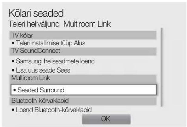 SAMSUNG WAM1501 - Valige menüüdesMultiroom Link - Seaded. - 3