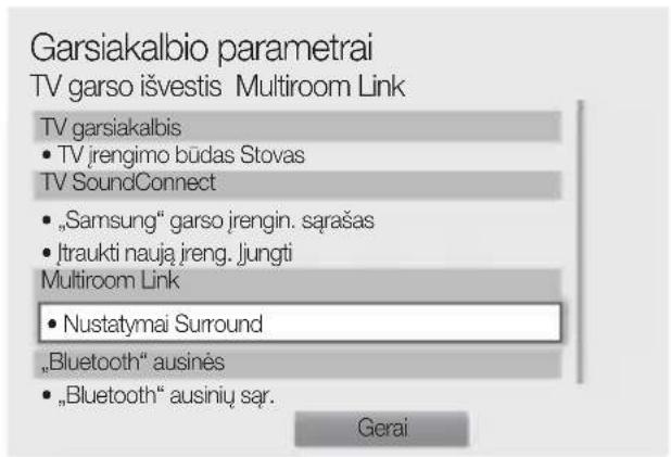 SAMSUNG WAM1501 - Iš meniu pasirinkite Multiroom Link - Nustatymai. - 3