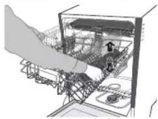 SAMSUNG DWFG720S - Adjusting the upper basket - 2