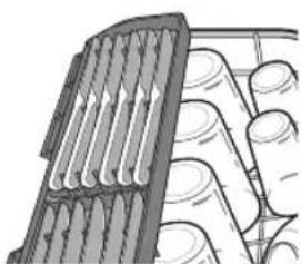 SAMSUNG DWFG720S - Using the cutlery basket (DW-FG520, D153, DW5343TGB, D155) - 3