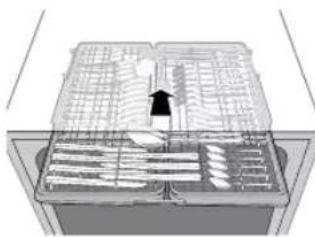 SAMSUNG DWFG720S - Using the cutlery tray (DW-FG720, D154, DW5363PGB, D156) - 2