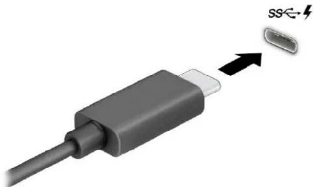 HP ProBook 430 G5 - Connexion de périhériques à un port USB de type C (certains produits uniquement) - 3