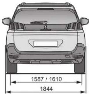 PEUGEOT 5008 (2018) - Dimensions (en mm) - 2