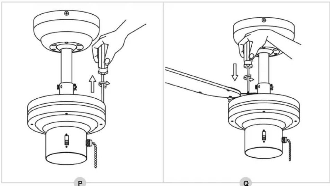 BESTRON DLHB42S - MONTAGE - Installer les supports de pales sur les pales du ventilateur - 2