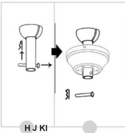 BESTRON DLHB42S - MONTAGE - Installer la tige descendante au moteur - 1