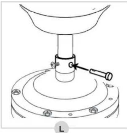 BESTRON DLHB42S - MONTAGE - Installer la tige descendante au moteur - 4